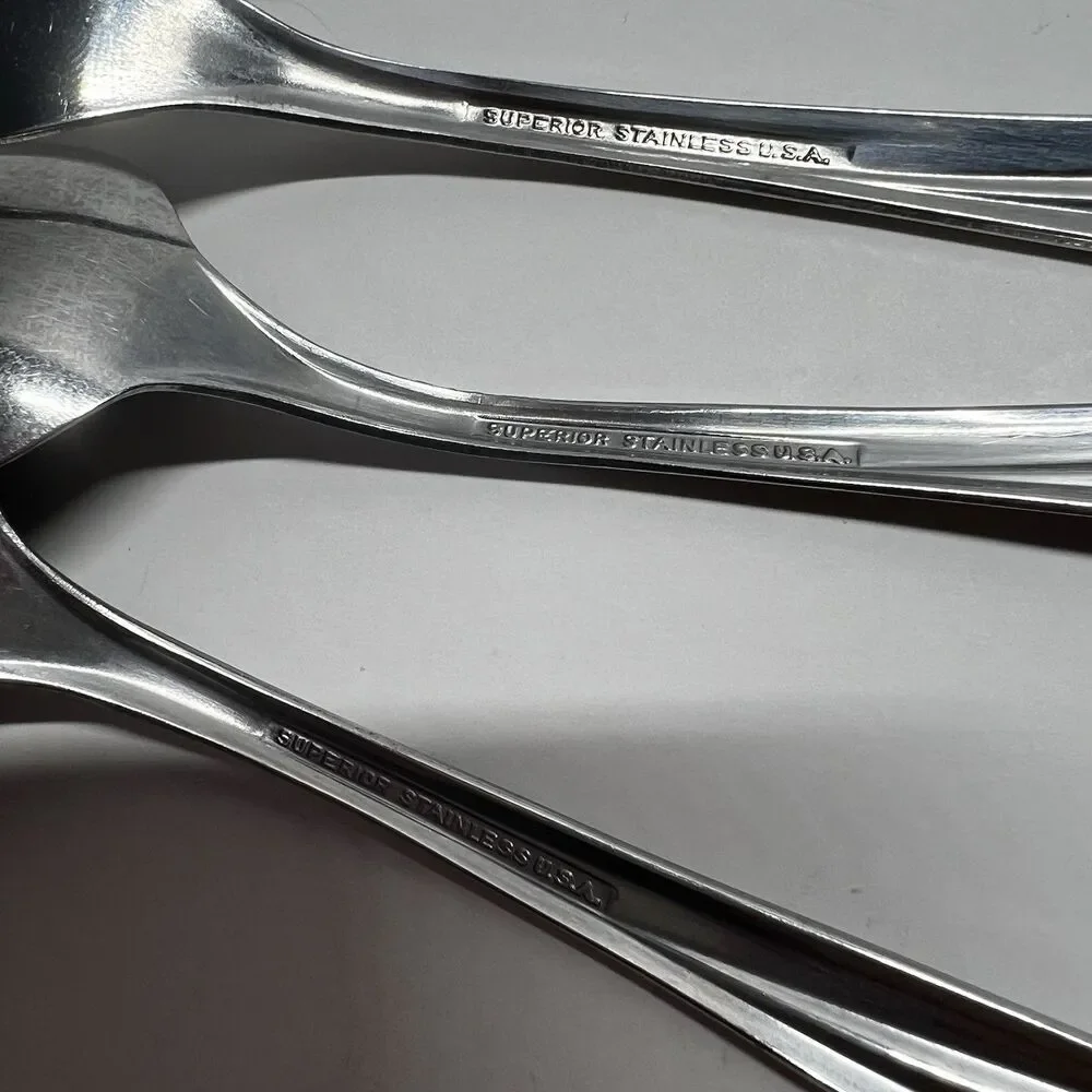 4pc Vintage International Superior Stainless USA Dynamic Swirl Flatware Set Lot